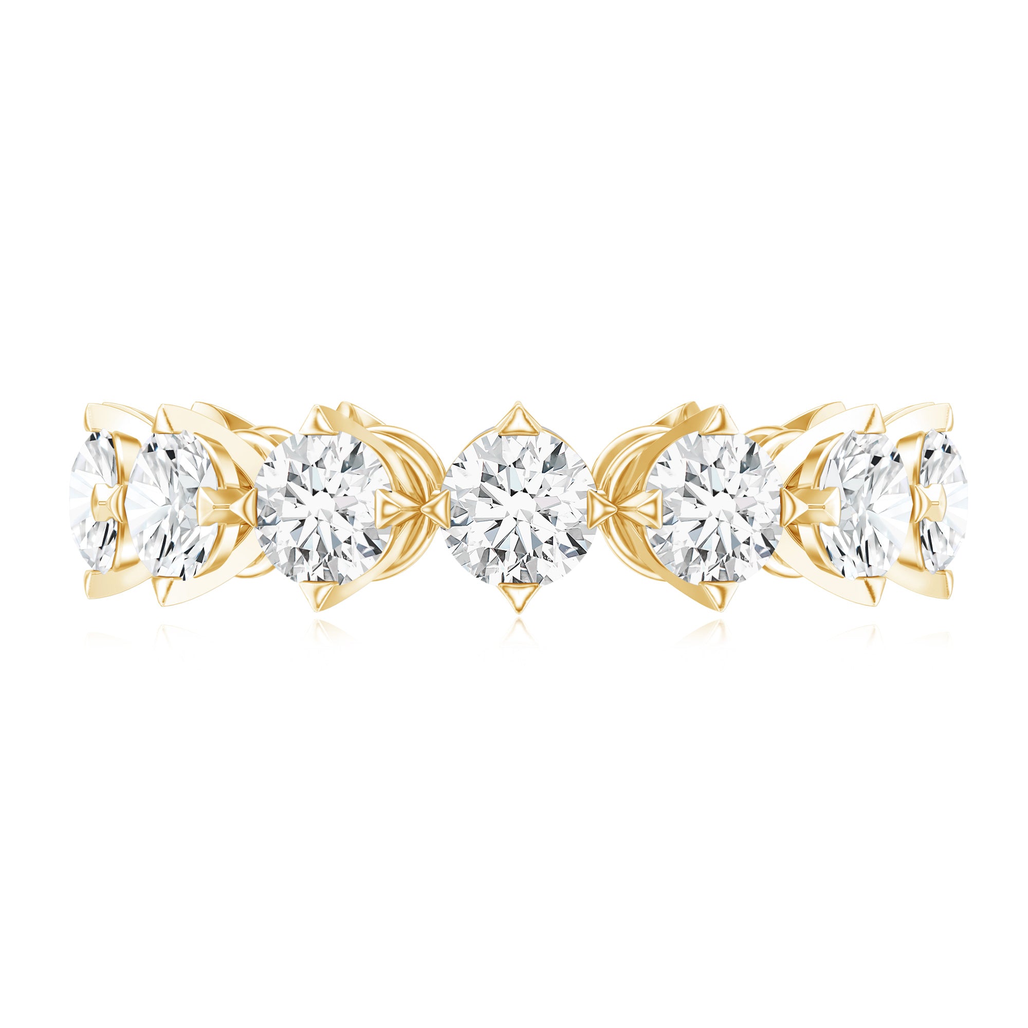 Designer Moissanite Anniversary Band Ring D-VS1 - Rosec Jewels