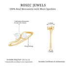 1 CT Heart Shape Moissanite Toi et Moi Promise Ring Moissanite - ( D-VS1 ) - Color and Clarity - Rosec Jewels