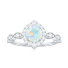 1.50 CT Ethiopian Opal Vintage Engagement Ring with Diamond Accent Ethiopian Opal - ( AAA ) - Quality - Rosec Jewels