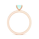 Certified Real Ethiopian Opal Princess Cut Engagement Ring with Diamond AAA - Rosec Jewels