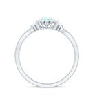 Certified Opalescent Diamond Flower Engagement Ring with Natural Diamonds AAA - Rosec Jewels
