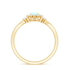 Certified Opalescent Diamond Flower Engagement Ring with Natural Diamonds AAA - Rosec Jewels
