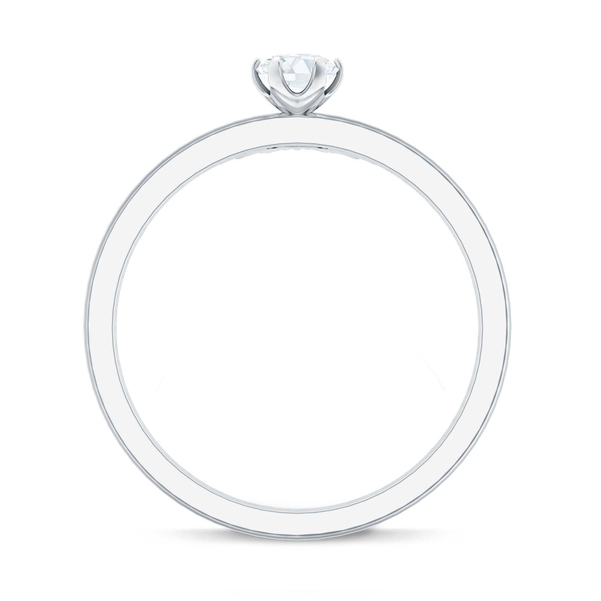 Sparkling Moissanite Solitaire Engagement Ring with Enhancer D-VS1 - Rosec Jewels