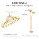 Sparkling Moissanite Solitaire Engagement Ring with Enhancer D-VS1 - Rosec Jewels