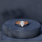 Natural Ethiopian Opal October Birthstone Ring with Celtic Knot AAA - Rosec Jewels
