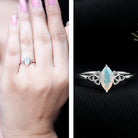 Natural Ethiopian Opal October Birthstone Ring with Celtic Knot AAA - Rosec Jewels