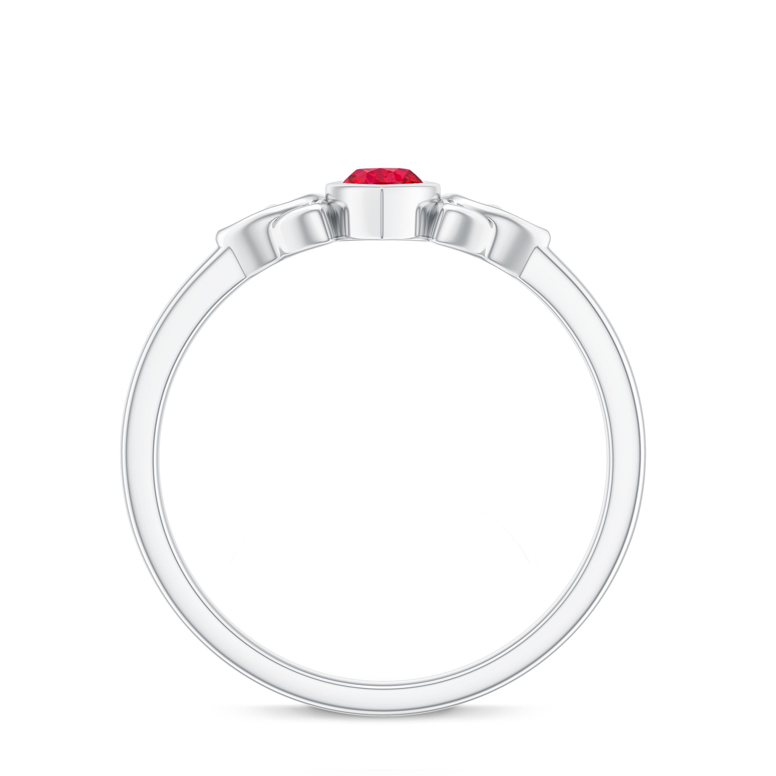 Marquise Cut Solitaire Lab Created Ruby Celtic Engagement Ring AAAA - Rosec Jewels