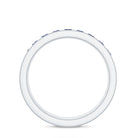 Certified Lab Grown Blue Sapphire Eternity Band Ring in Channel Set AAAA - Rosec Jewels