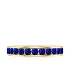 Certified Lab Grown Blue Sapphire Eternity Band Ring in Channel Set AAAA - Rosec Jewels