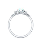 0.8 Carat Natural Ethiopian Rainbow Opal Diamond Wedding Bridal Ring Set of 3 AAA - Rosec Jewels