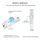 Rosec Jewels-Natural 0.8 Carat Aquamarine and Diamond Infinity Engagement Ring