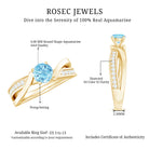 Rosec Jewels-Natural 0.8 Carat Aquamarine and Diamond Infinity Engagement Ring
