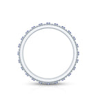 Marquise Cut Created Blue Sapphire Eternity Band with Beaded Detailing AAAA - Rosec Jewels
