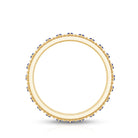 Marquise Cut Created Blue Sapphire Eternity Band with Beaded Detailing AAAA - Rosec Jewels