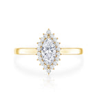 Certified Brilliant Cut Moissanite Marquise Engagement Ring D-VS1 - Rosec Jewels