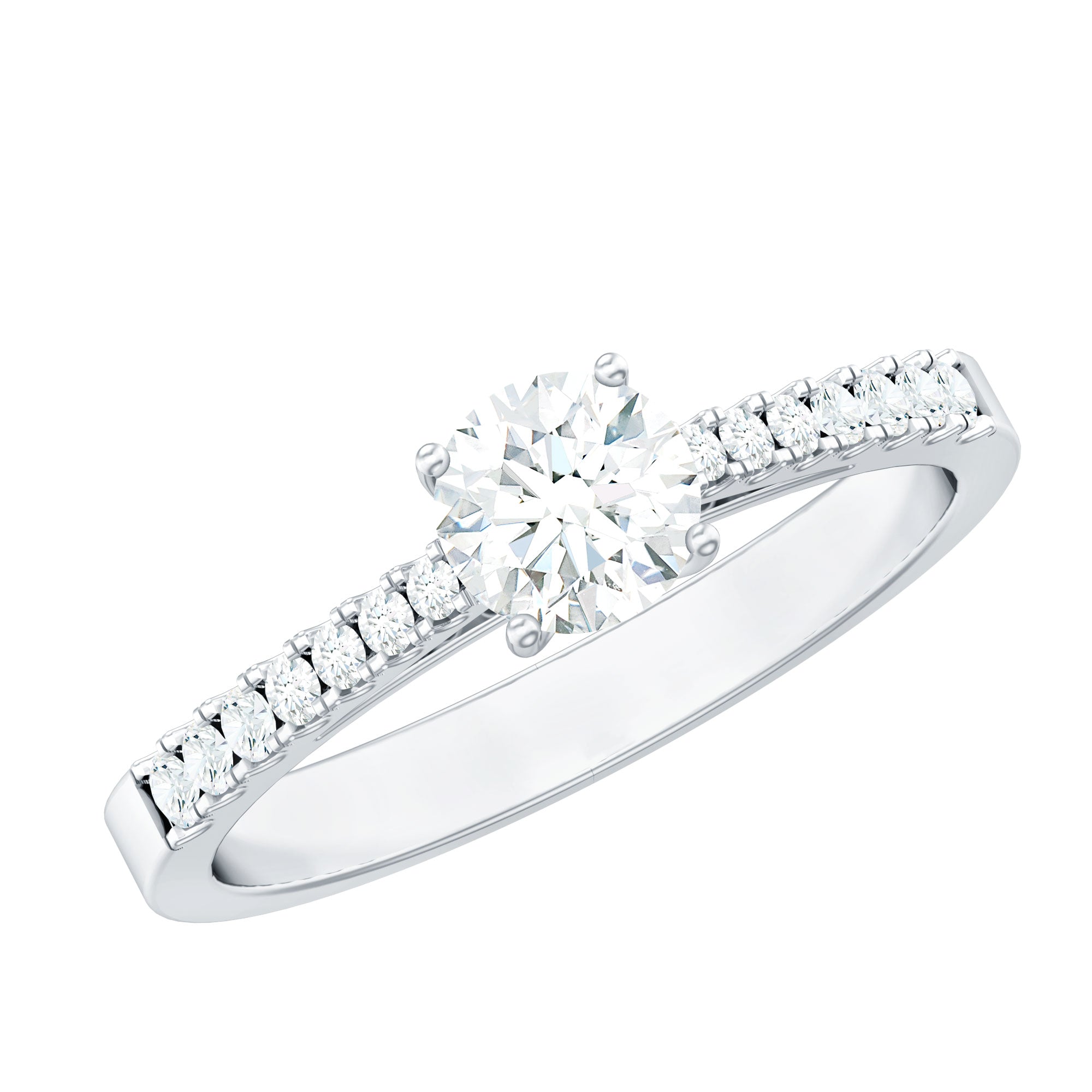 Rosec Jewels-Half Carat Moissanite Engagement Ring