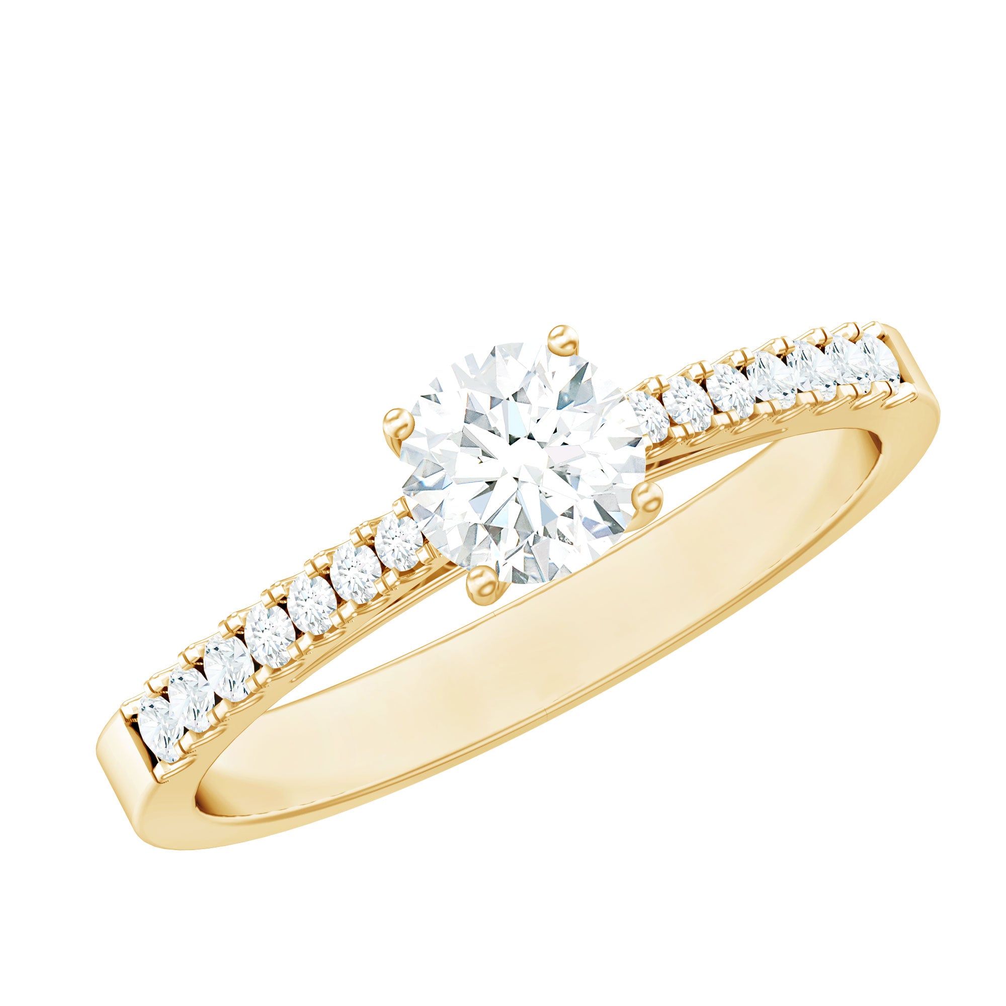 Rosec Jewels-Half Carat Moissanite Engagement Ring