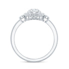 Rosec Jewels-Round Cut Moissanite Halo Engagement Ring with Certificate