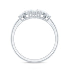 Rosec Jewels-Pear and Round Moissanite Cluster Promise Ring