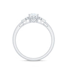 Rosec Jewels-Oval Shaped Moissanite Engagement Ring with Certificate