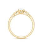 Rosec Jewels-Oval Shaped Moissanite Engagement Ring with Certificate