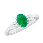 Rosec Jewels-Natural Emerald and Diamond Engagement Ring for Her