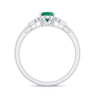 Rosec Jewels-Natural Emerald and Diamond Engagement Ring for Her