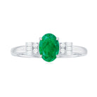 Rosec Jewels-Natural Emerald and Diamond Engagement Ring for Her