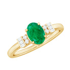 Rosec Jewels-Natural Emerald and Diamond Engagement Ring for Her