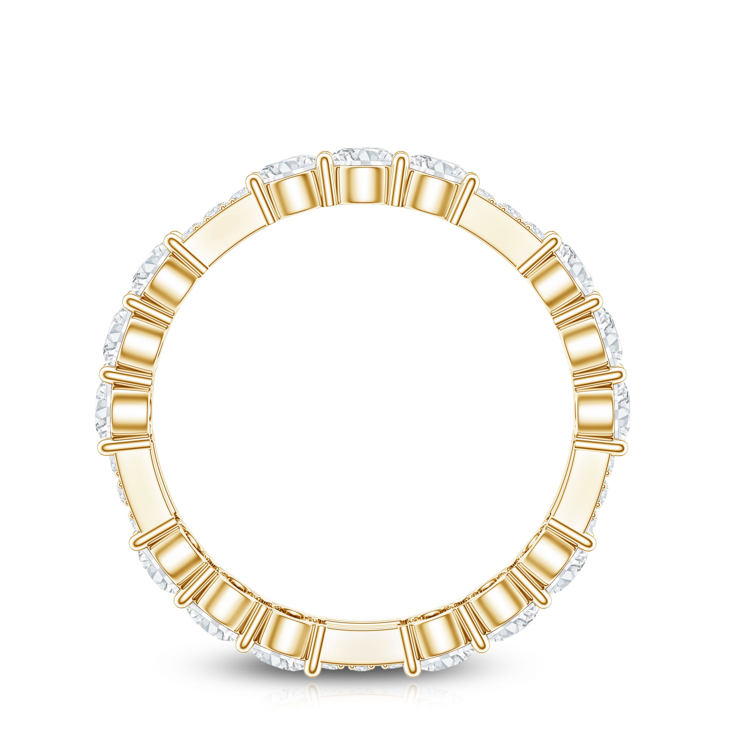 Designer Round Moissanite Full Eternity Ring for Women D-VS1 - Rosec Jewels