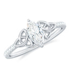 Rosec Jewels-Marquise Cut Moissanite Celtic Knot Engagement Ring