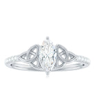 Rosec Jewels-Marquise Cut Moissanite Celtic Knot Engagement Ring