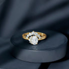 Rosec Jewels-Designer 1.2 Carat Oval Cut Moissanite Wedding Ring Set With Certificate