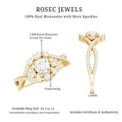 Designer Moissanite Beautiful Engagement Ring with Certificate D-VS1 - Rosec Jewels