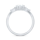Rosec Jewels-Designer Emerald Cut Moissanite Wedding Ring Set for Women