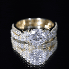 Certified 2 Carat Moissanite Engagement Ring with Enhancer D-VS1 - Rosec Jewels
