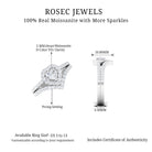 3.50 CT Heart Shape Moissanite Wedding Ring Set in Gold Moissanite - ( D-VS1 ) - Color and Clarity - Rosec Jewels