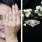 Heart Shape Moissanite Wedding Ring Set For Women – Rosec Jewels