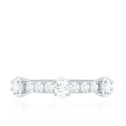 Natural Diamond Half Eternity Band Ring Natural - ( HI-SI ) - Rosec Jewels