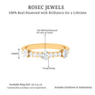 Natural Diamond Half Eternity Band Ring Diamond - ( HI-SI ) - Color and Clarity - Rosec Jewels