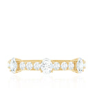 Natural Diamond Half Eternity Band Ring Natural - ( HI-SI ) - Rosec Jewels