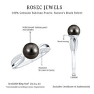 7.25 CT Solitaire Tahitian Pearl Engagement Ring with Diamond AAA - Rosec Jewels