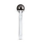 Solitaire Black Tahitian Pearl Engagement Ring with Certificate AAA - Rosec Jewels
