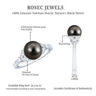 Rosec Jewels-Tahitian Pearl and Diamond Engagement Ring with Split Shank
