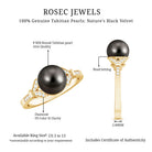 Rosec Jewels-Tahitian Pearl and Diamond Engagement Ring with Split Shank