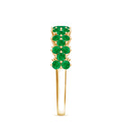 Certified Real Emerald Half Eternity Anniversary Ring AAA - Rosec Jewels