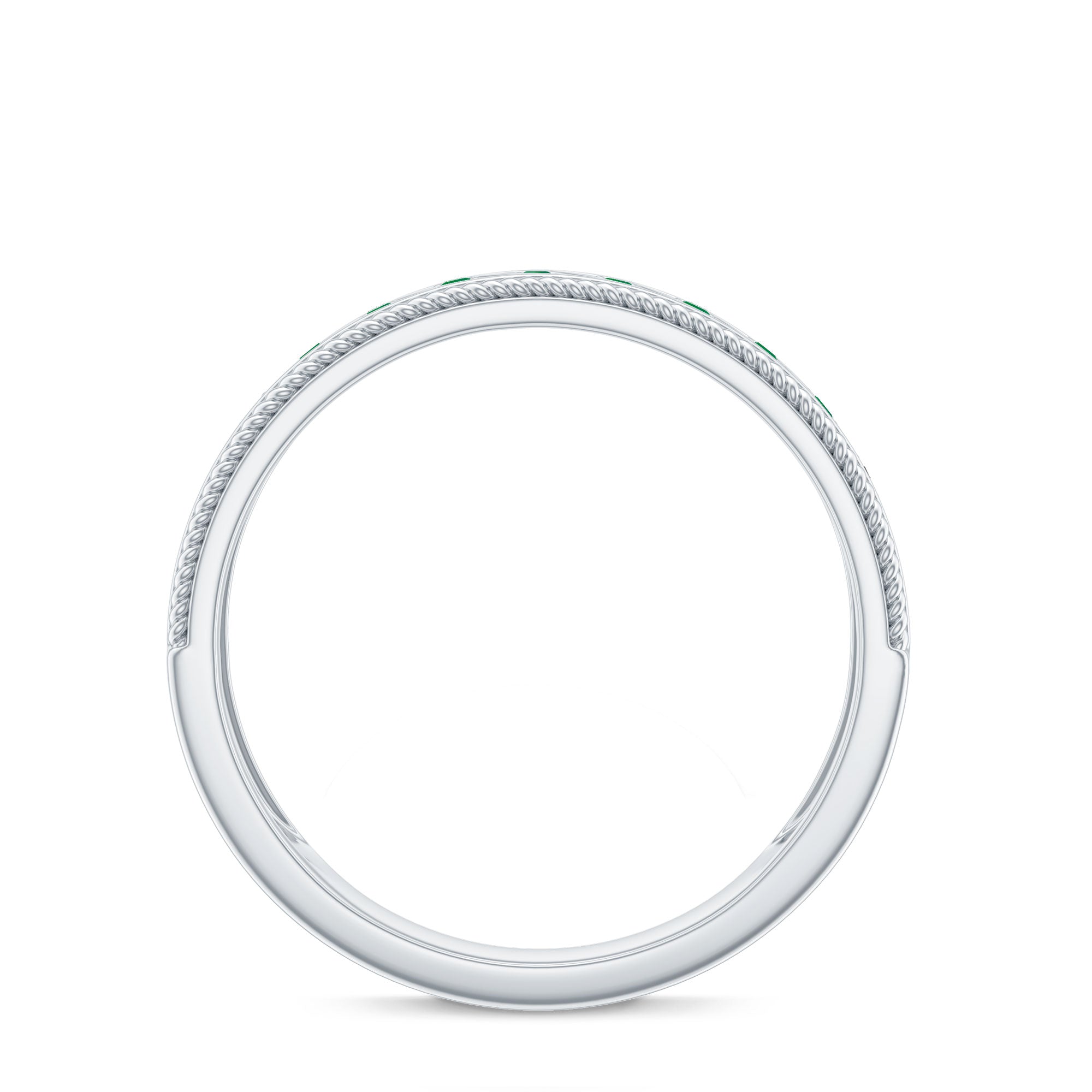 Rosec Jewels-Genuine Emerald Vintage Inspired Eternity Band