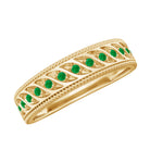 Rosec Jewels-Genuine Emerald Vintage Inspired Eternity Band