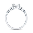 Asscher Cut 3 Carat Moissanite Celtic Knot Engagement Ring D-VS1 - Rosec Jewels