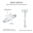 Rosec Jewels-Solitaire Heart Shape Moissanite Braided Engagement Ring